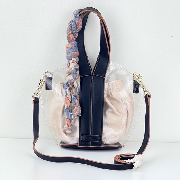 NWOT Vince Camuto Small Clear Shoulder/ Tote Bag Removable Matching Inner Bag - Picture 1 of 10